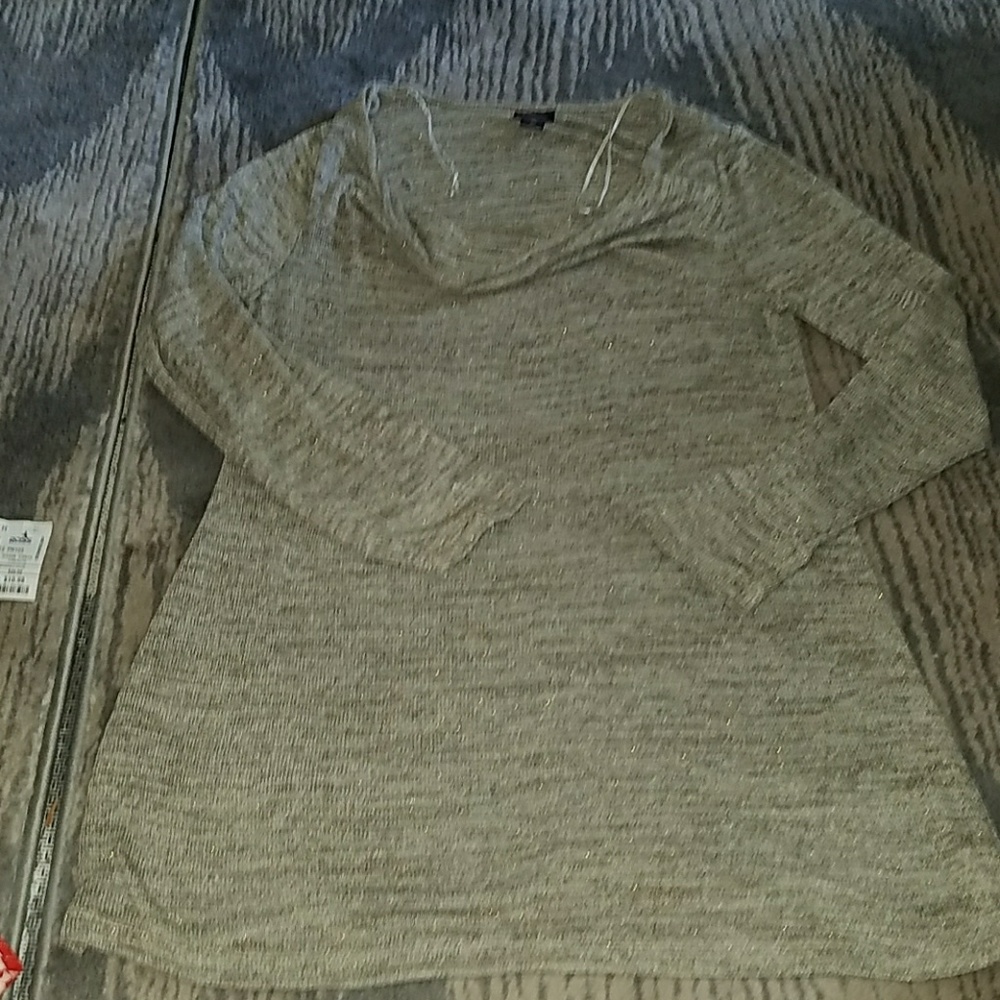 Knit cowl neck maternity sweater