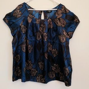 Teal patterned Lane Bryant top