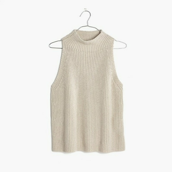 Madewell Tops - Madewell mock neck sweater tank xxs