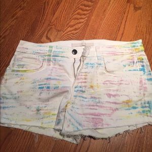 Joe's Jeans shorts white and neon