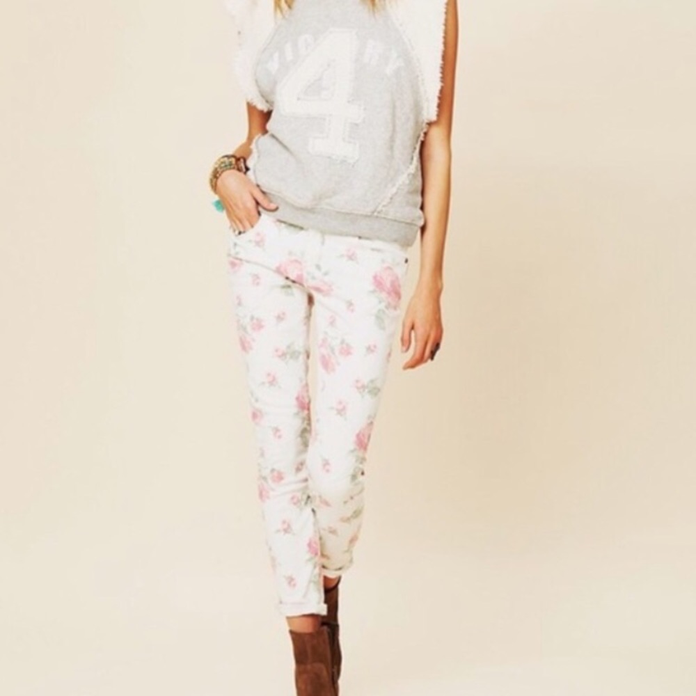 FP floral summer jeans!