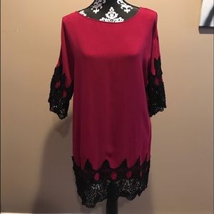 Francesca's crochet trim tunic