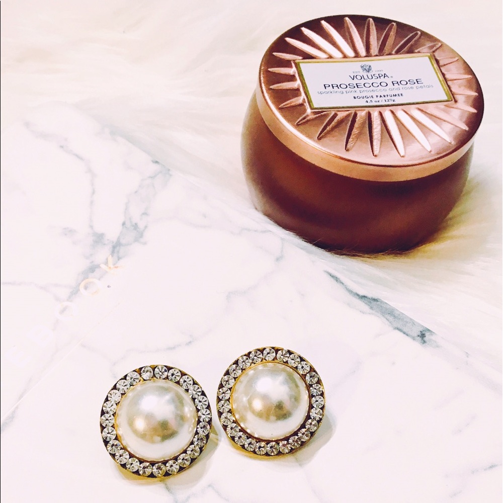 Oversized Vintage Costume Jewelry Post Earrings