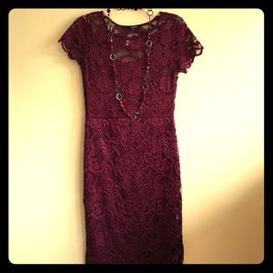 Burgundy Lace Dress