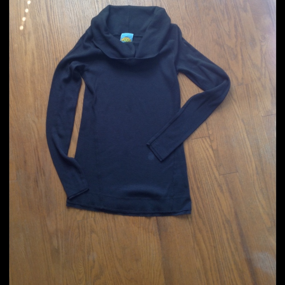 Cowl Neck Charcoal Tunic