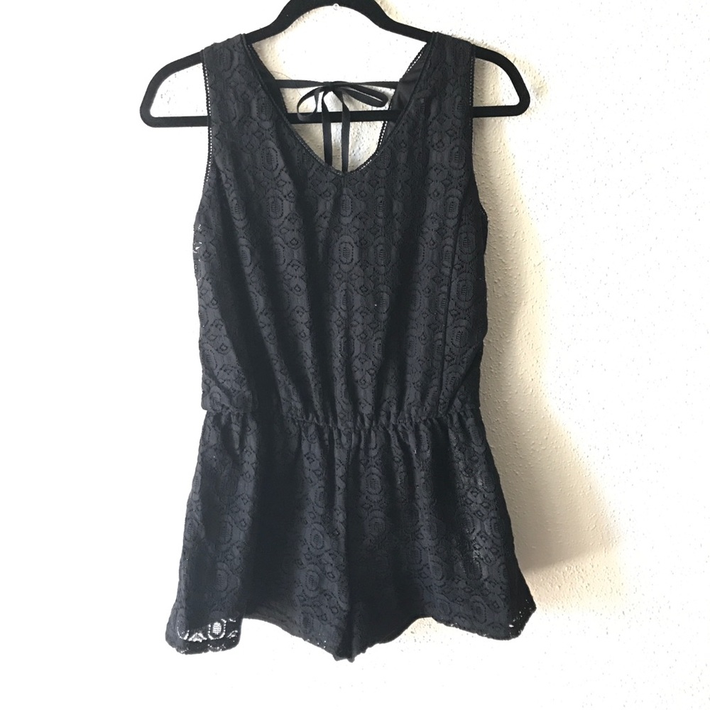 Black Lace Romper