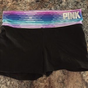 Pink yoga shorts