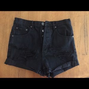 TOBI NWT Black High Waisted Shorts