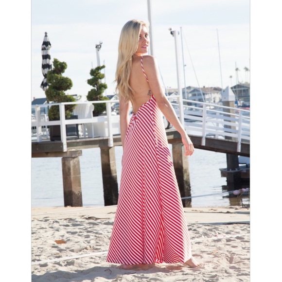 Dresses & Skirts - 😢 Last 1! Red & White Stripe Maxi S/M