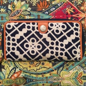 Navy blue spartina wallet