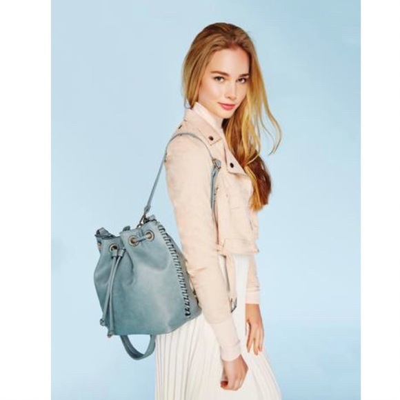 Coleen Powder Blue Crossbody Convertible Backpack - Picture 6 of 6