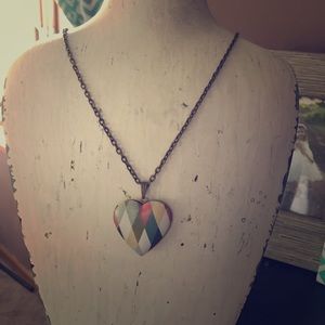 Deco Heart Locket Necklace
