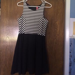 Black and white stripped dress