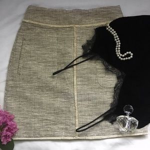 H&M Beige Tweed Skirt