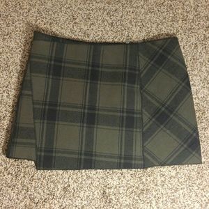 Very Cute Olive/Black Plaid Miniskirt