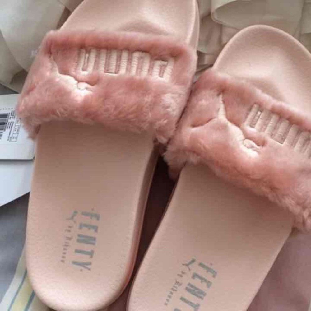 rihanna fenty fur slides