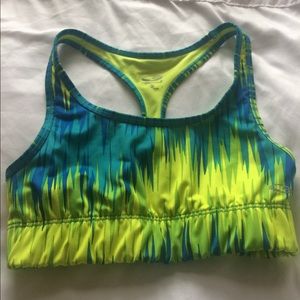 Small neon Champion sports bra