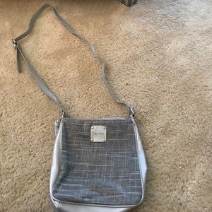 Calvin Klein Silver and Gray Crossbody Bag