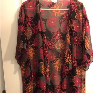 Woman size large Kimono Top/Bathing Suite Cover