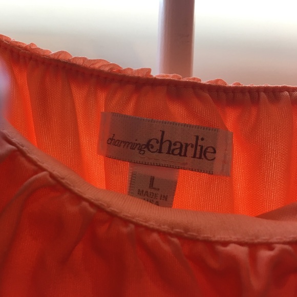 Peach colored high low sundress - Picture 4 of 5