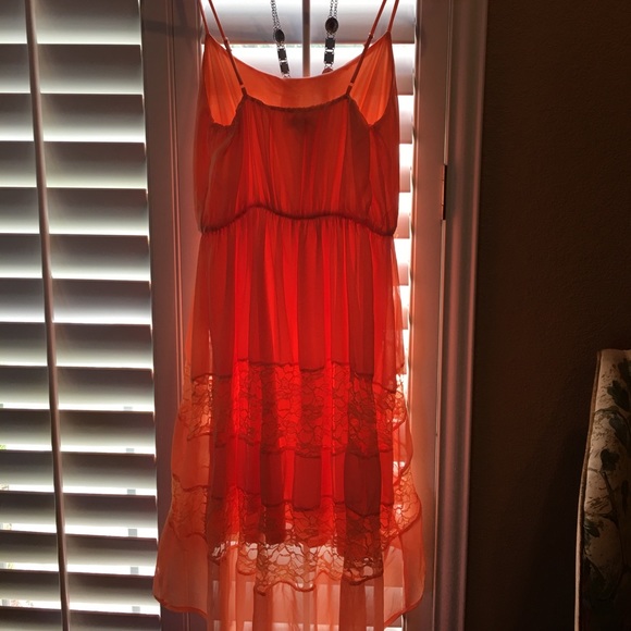 Peach colored high low sundress - Picture 5 of 5