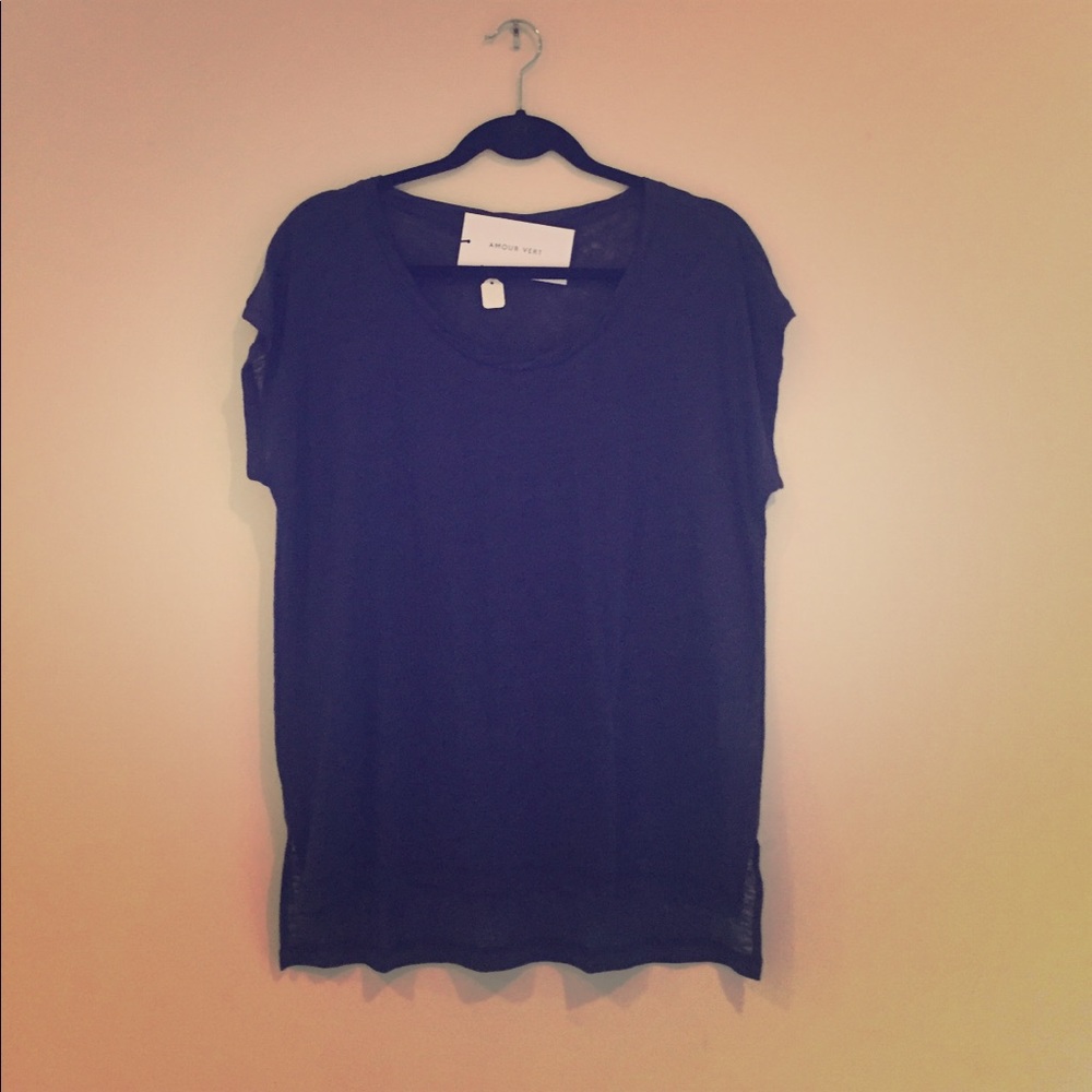 Amour Vert cotton/linen slub t-shirt