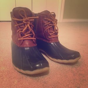 Sperry Leather Rubbers