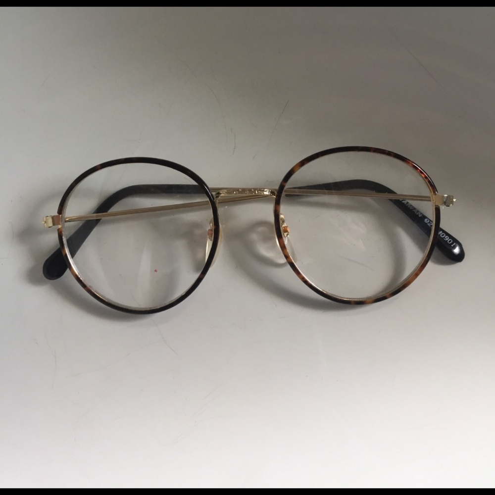 Tortoise Shell And Gold Round Frames - image 1
