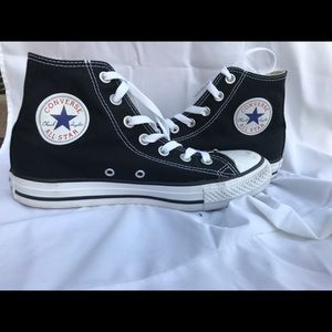 Converse High Tops, Black, Like New, Size 7.5