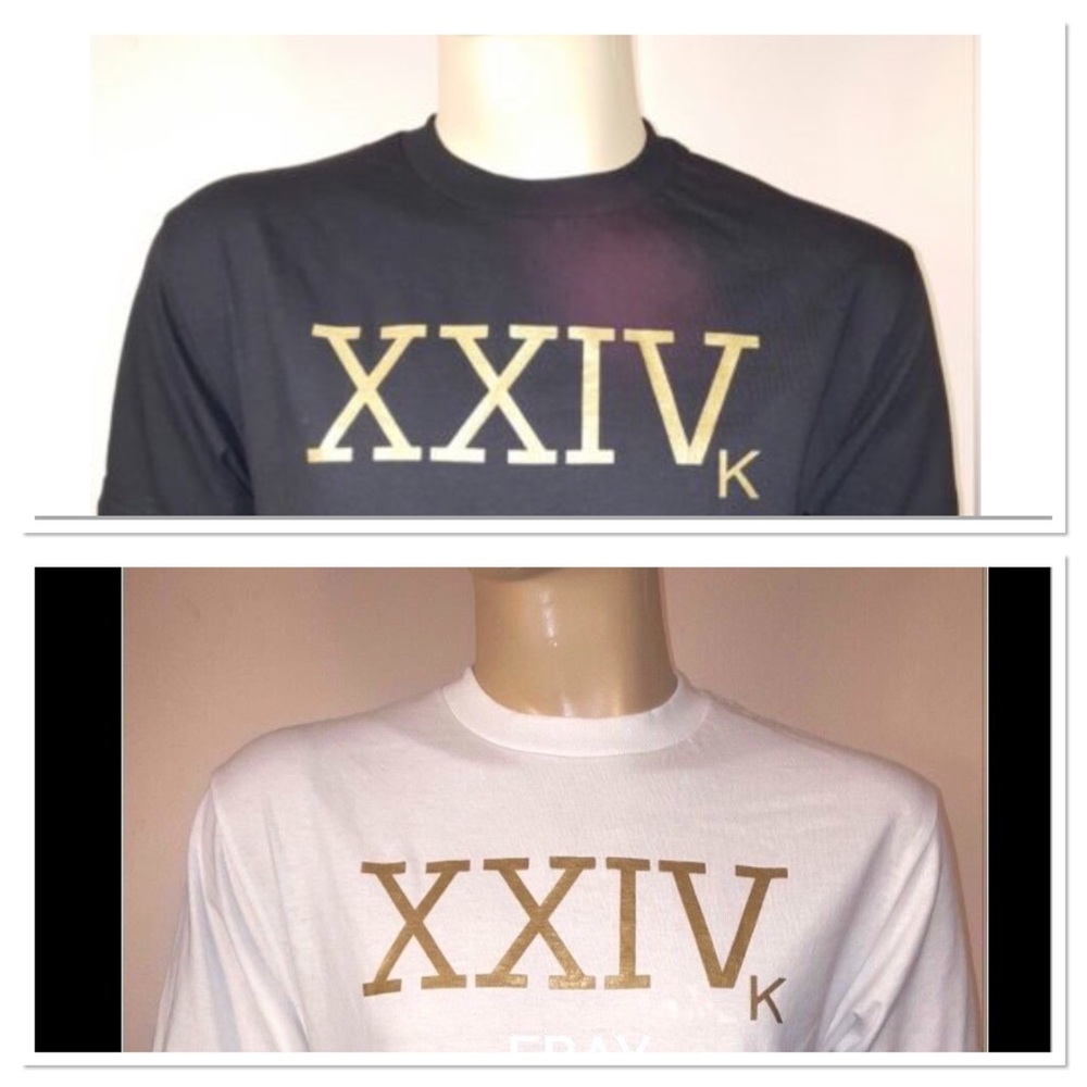 Men Bruno Mars XXIV K / Wht or Blk Shirt/ 24K Tour