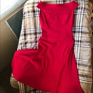 Red Off the Shoulder Dress