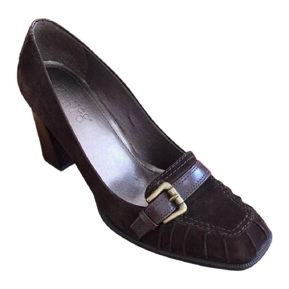 Franco Sarto Suede Loafer Pumps