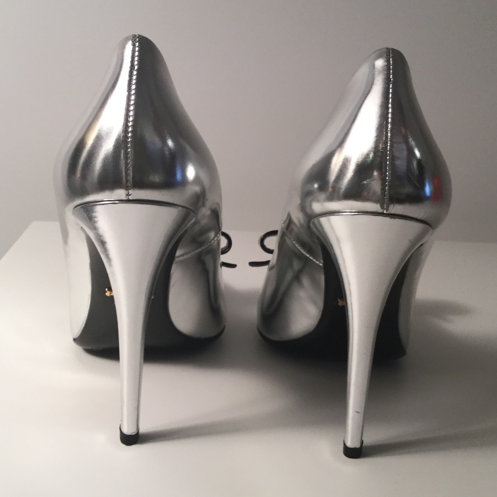 Prada Silver High Heels - Picture 4 of 11