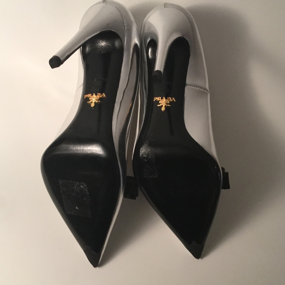 Prada Silver High Heels - Picture 5 of 11