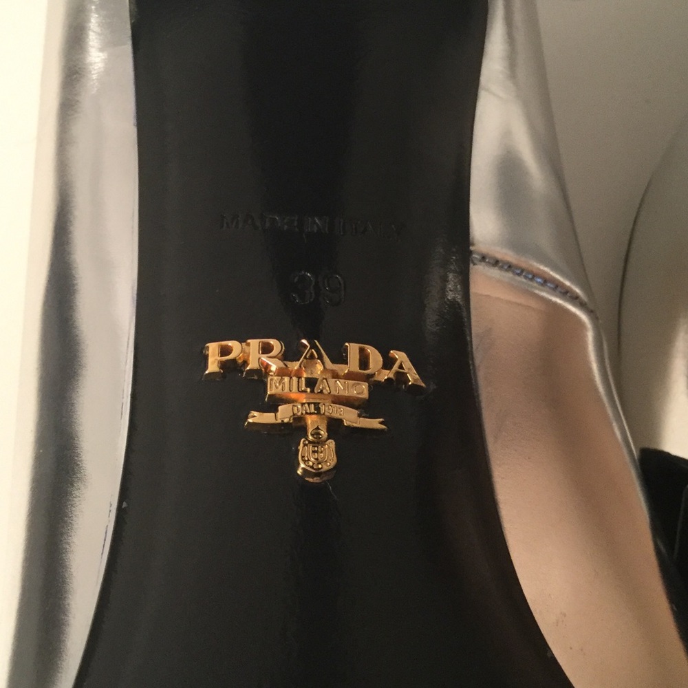 Prada Silver High Heels - Picture 6 of 11