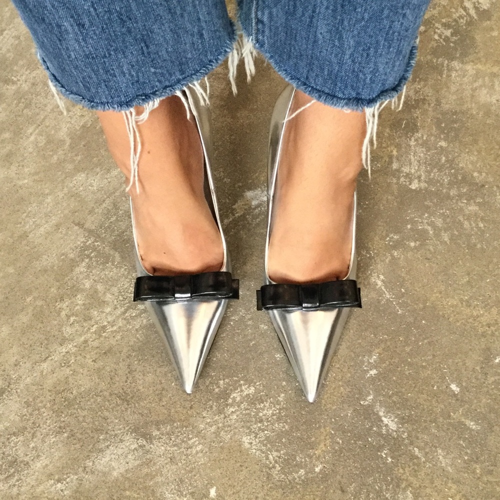 Prada Silver High Heels - Picture 8 of 11