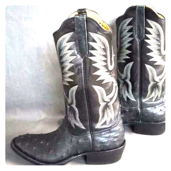 Full Quill Ostrich Rios Of Mercedes 8B Black Cowbo