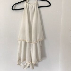 Open back - fringe detail romper