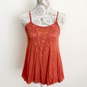 Orange Lace Top 🧡