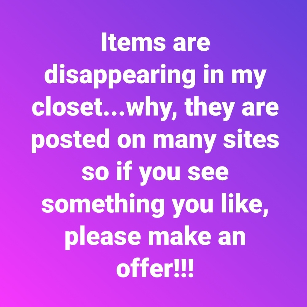Offers welcome on all items in my closet