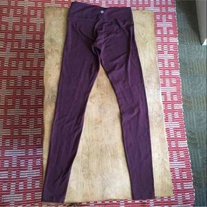 Maroon Lululemon Leggings