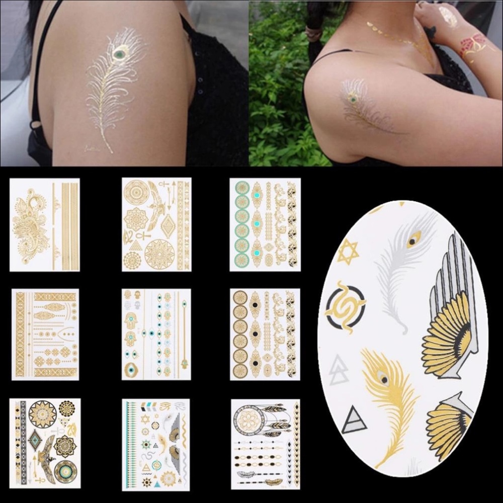9pcs body art painting tattoo stickers