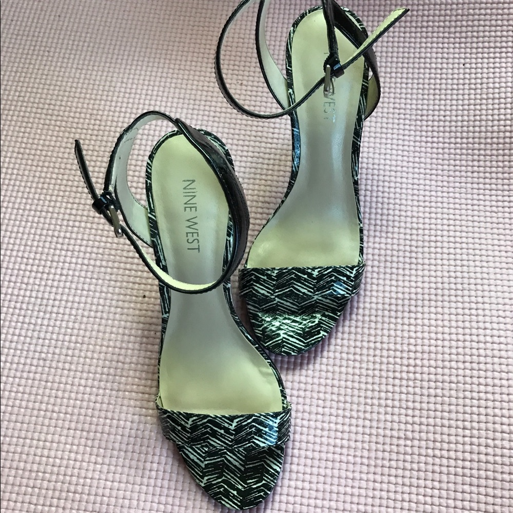 Nine West zebra print heels