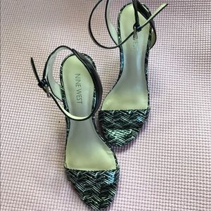 Nine West zebra print heels