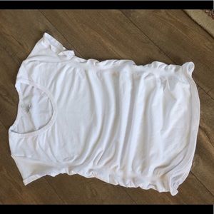 Athleta finish fast white M tee