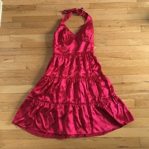 Red halter party dress Betsey Johnson