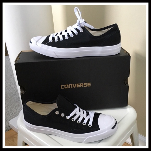 ❌SOLD❌CONVERSE LO OX BLACK SNEAKERS JACK PURCELL - Picture 2 of 8