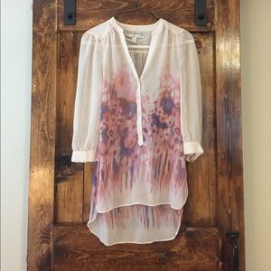 Lauren Conrad Floral Hi-Low Blouse