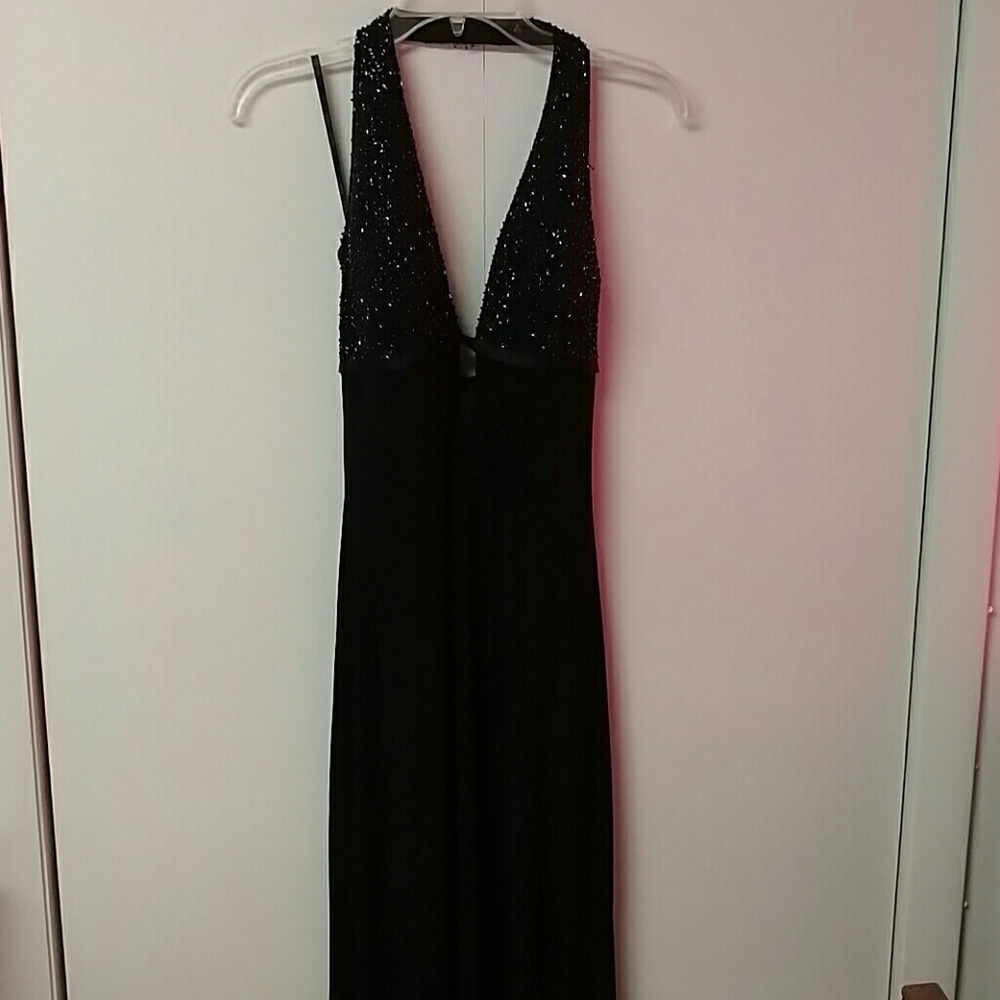 Beaded halter gown
