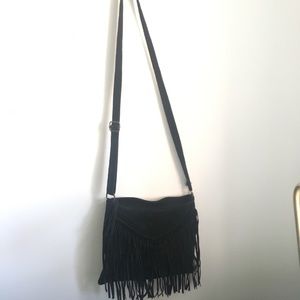 Brandy Melville Black Fringe Crossbody!